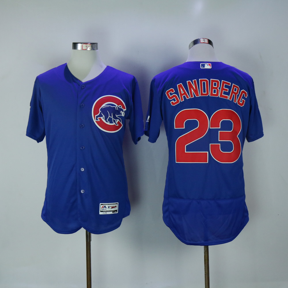 Men Chicago Cubs #23 Sandberg Blue Elite MLB Jerseys